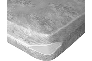 STOF Lovely Casa RM23825001 Sieste - Coprimaterasso con Motivo Stampato, in Poliestere, 160 x 200 cm, Colore Bianco