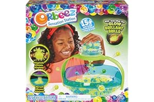 Orbeez - 2000 Perlas DE Agua NO TÓXICAS - Bolas de Gel Que Brillan en la Oscuridad - con 6 Herramientas y Almacenamiento - Juguetes Sensoriales - 6065144 - Juguetes Niños 5 Años +