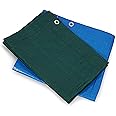 KAV 2.4 x 3m (8x10 FT) Green Waterproof Tarpaulin Tarpoline tarpaulins Tarp for Universal Covering Garden Furniture, Camping, Roof Caravan Building site Ground Sheet with Eyelets 120 GSM
