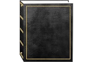 PIONEER PHOTO ALBUMS Magnetic Self-Stick 3-Ring Photo Album 100 Pages (50 Sheets), Black