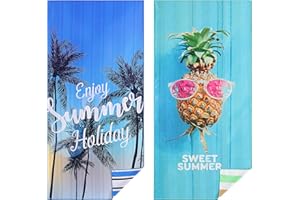 Casa Platino Beach Towels 2-Pack – Extra Large 71"x32" Lightweight, Sand-Free, Quick-Dry – Travel, Swim, Pool, Yoga, Camping Towels for Adults & Kids – Beach Essentials - Eden