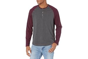 Amazon Essentials Camiseta de Manga Larga con Cuello Henley y Corte Recto (Disponible en Talla Grandes y Largos Especiales) Hombre