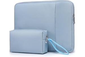 HYZUO 13,3-14 Zoll Laptop Tasche Set für MacBook Pro 14 M5/M4/M3/M2/M1, MacBook Air/Pro 13,3, 13,5"-13,8" Surface Book/Laptop, Laptophülle Schutzhülle für 13,3" HP Dell Lenovo Asus Acer, Blass Blau