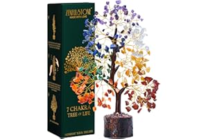 ZENFULSTONE 7 Chakra Crystal Tree for Home Decor, Good Luck Birthday Gifts for Her, Mom | Crystal Tree of Life Presents for Women, Bonsai Tree Ornaments for Decoration, New Home-Housewarming Gifts for Positivity