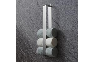 SUDEERY Wieszak na ręczniki bez wiercenia, wieszak na ręczniki dla gości samoprzylepny, ze stali nierdzewnej, montaż ścienny 42 cm