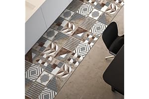 CREARREDA Alfombra Vinílica Cocina y Baño Antideslizante Lavable, Diseño Italiano Moderno, Impermeable, Decorativa, Resistente, Fácil Limpieza, Antimanchas, Higiénica, Made in Italy