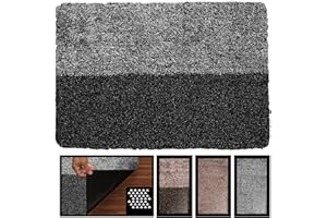 LUCA HOME – Felpudo Magic Mat Clean Entrada a casa 45x75cm Negro, bicomponente, Felpudo Multiusos Muy Absorbente para Exterior e Interior, Lavable en Lavadora, atrapa Toda la Suciedad mágicamente