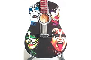MUSIC LEGENDS COLLECTION Guitarra miniatura estilo acústico homenaje al grupo KISS