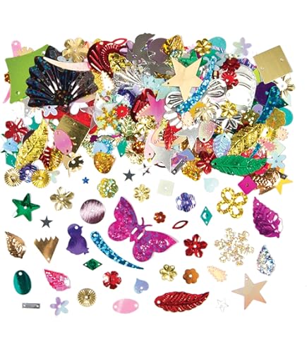 Lot De 38 000 Paillettes Métalliques - 20 Couleurs Dans Un Sachet De 15 G - Paillettes à Coudre