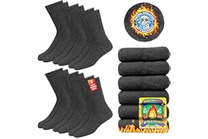 SOXCO Calze Termiche per Uomo e Donna - Calze Invernali Calde, Confezione da 6 Paia