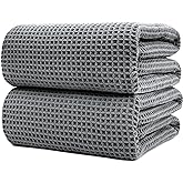 Polyte Bath Sheet XL Microfiber Waffle 430 gsm, Set, 35 x 70 inches