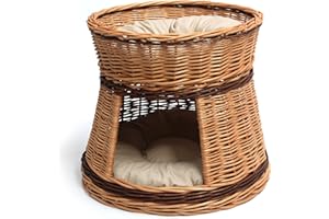 PRESTIGE WICKER Wicker Two Tier Cat House Basket