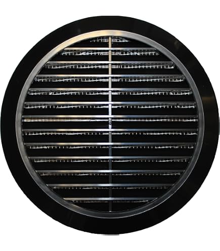 Griglia Di Ventilazione Tonda Da Incasso | Bianco | &Oslash;150mm | Con Rete Antinsetto E Dosatore