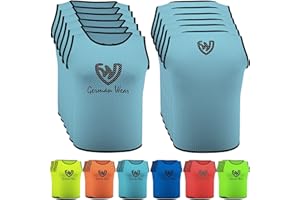 ‎GERMAN WEAR German Wear Training Leibchen (6er-Set) - 6X Fußball Trainingsleibchen - Multifarbige Trainingswesten | Fussball Leibchen Kinder & Leibchen Erwachsene |