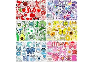AIRNOGO Adesivi 300 Pezzi Stickers Colorati Carini, Adesivi Vinile Impermeabili, Adesivi per Scrapbooking Laptop Macbook Computer Portatile Phone Bottiglia Skateboard Chitarra Journal Valigia Scooter ecc