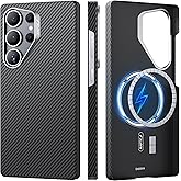 Magnetic Case for RAPTIC Samsung Galaxy S25 Ultra, Compatible with MagSafe, Anti-Slip and Thin Light Touch Feeling, 600D Aramid Elya