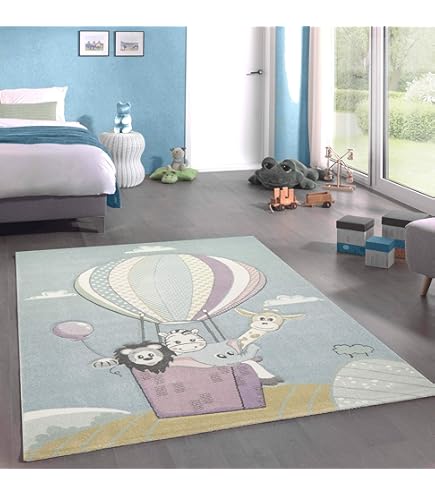 Tappeto Cameretta Bambini Zoo 140x200 Cm - Grigio Marrone Con Animali - Foto 11