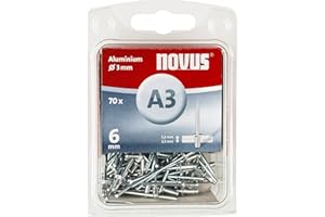 Novus 045-0028 Remache ciego A 3 X 6 Alu 70 St