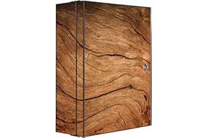 ‎BANJADO banjado® XXL Medizinschrank abschliessbar mit Motiv Trockenes Holz 35x46x15cm - großer Arzneischrank/Medikamentenschrank aus Metall zur Medikamenten Aufbewahrung - Apothekerschrank mit 3 Schlüsseln