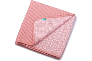 Urban Kanga Manta Bebé Muselina de Algodón 2 Capas Arrullo Mantita 100 X 70 cm (Rosa)