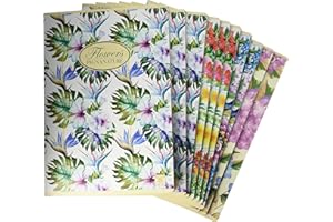 Pigna, Maxi Quaderni Nature Flowers, f.to A4 21x29,7 cm., interno 1R, righe, 80 gr., Carta Riciclata, soggetti assortiti, 10