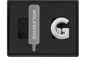 Moleskine Pin per Taccuino o Agenda Lettera G, Spilla Lettere, Personalizza la Chiusura con Elastico, Idee Regalo Personalizzato, Colore Argento