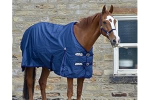 Turner Equestrian Lightweight Waterproof 50g Fill Ripstop Turnout Rug (5'9", Navy)
