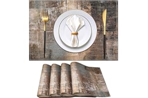 VELVHOM Tovagliette Lavabili Marroni, Boho Astratte Tovagliette Natalizie Decorative, Resistenti al Calore per Balcone Esterno, Giardino, Sala da Pranzo, Cucina Domestica, 32 x 45 cm