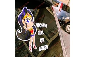 ADESIVI COMPULSIVI Aufkleber BABY ON BOARD - DC UNIVERSAL - JUSTICE LEAGUE (Wonder Woman)