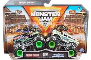 Monster Jam - Original Monster Jam Pack of Two with Authentic Monster Trucks in Scale 1:64, Crass Stunt Action from 3 Years (Assorted Designs, Random)