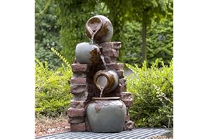 Köhko® Connewitz 13013 Fontaine d'eau pour jardin, terrasse, balcon, salon