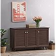 DeckUp Noordin 3-Door Engineered Wood Shoe Rack (Walnut, Matte Finish)