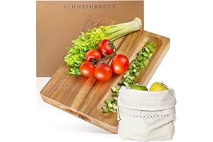 Schwarzwald Spirit Planche à Découper Professionnelle XXL - Billot en Bois Massif pour Viande, Charcuterie, Légumes, Fruits avec Rainures à Jus