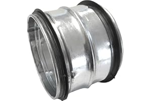 INTELMANN GMBH Raccord de tuyau Intelmann - Pour connecter des conduits spiralés avec joints à double lèvre, argent