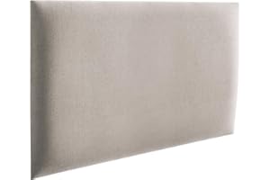 RAVIO Wandpaneele gepolstert | 3D Wandverkleidung mit Schaumstoff | Wandkissen als Kopfteil für Bett | Wanddekoration für Schlafzimmer, Kinderzimmer, Büro, Diele | (Beige, 60 x 30 cm)