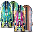 Artikfun Premium Recreational Winter Foam Snow Sled 2-Pack | Tow Rope and Handles | Sized for Youth and Adults | Contoured Deck Design | 50in-127cm Design Length |