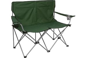 Trademark Innovations 80 cm H Loveseat Style Double Camp Chair con Telaio in Acciaio