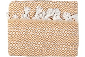 Tuiste Tagesdecke, Baumwolle, Couchüberwurf, Sofadecke, kuschelige TV-Decke, Couchdecke, Sesseldecke, Wendedecke, Bettüberwurf, Couch Überzug, Sommerdecke, Picknickdecke (Gold Gelb, 250x265 cm)