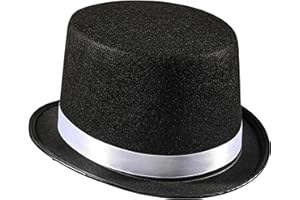 Dress Up America Top Hats for Kids and Adults - Black Magician Party Hat - Unisex Formal Tuxedo Hat