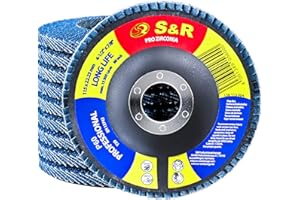 S&R 10 Dischi Abrasivi a Lamelle 115mm. Dischi Lamellari 115 Grana 60 x Legno Acciaio INOX Metallo. Disco Abrasivo per Smerigliatrice di tutte le Marche. Disco Lamellare.