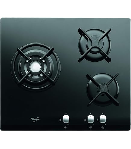 Piano Cottura A Gas Kaiser 4354 45 Cm – 3 Bruciatori (1 Turbo Wok 3,8 KW) – Acciaio Inox Anti-touch, Accensione Automatica, Adattabile A GPL – Made In Germany