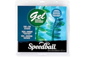 Speedball 12 X 12 Gel Printing Plate Geldruckplatte, farblos, 30,5 x 30,5 cm