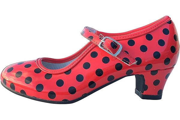 La Senorita Chaussures Flamenco Espagnol de Danse - Rouge Noir