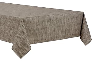 BEAUTEX La tovaglia di plastica può essere pulita con un panno, la tovaglia da giardino ROUND OVAL SQUARE, Georginias Braun, dimensione selezionata (Ovale 140x200 cm)