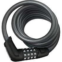 Antivol Vélo ABUS Booster 6512K/180 - Câble Spiralé Souple 180cm Avec Support Snap Cage - Niveau De Sécurité 4