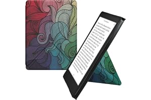 kwmobile Konstläderfodral för e-läsare kompatibel med Kobo Aura Edition 2 – Fodral med vikfunktion för e-läsare i rosa, blått