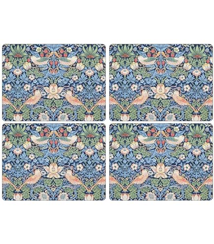 Portmeirion Home & Gifts - Dessous De Verre Bleu Strawberry Thief - Lot
