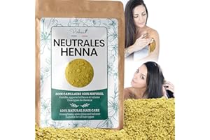 ‎VIRHEA VIRHEA® Neutrales Henna 250g - Farbloses Henna für für Gesundes, Strahlendes Haar und Haut - Ideal für Anwendungen - Vegan und ohne chemische Zusatzstoffe Cassia Obovata
