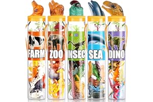 JOYIN 69 Pcs Animals Toys for Toddler 3+, Small Animal Figures, Assorted Mini Plastic Animal Toy (Sea, Zoo, Farm, Dinosaur, Insect), Realistic Small World Toys for Sensory Bin, Party Birthday Gifts