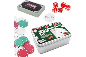 Global Gizmos 56050 Ensemble Cadeau Poker Texas Hold'em, différents